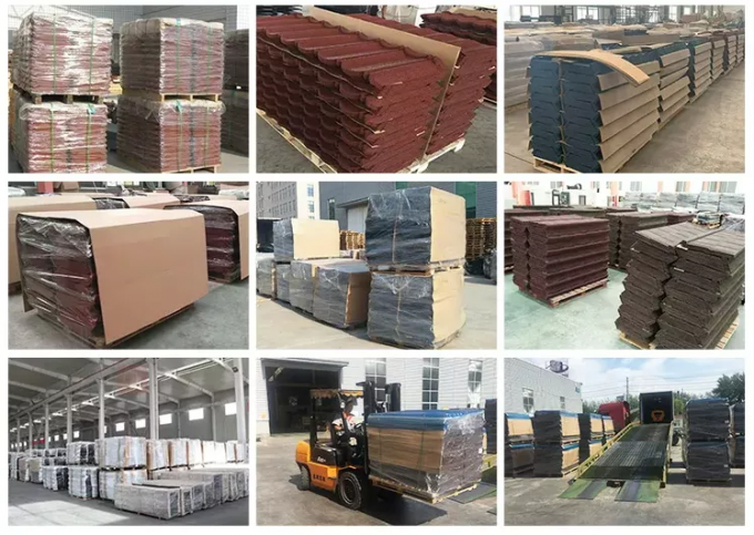 1340*420mm Colorful Stone Coated Metal Roofing Tile For Building Material 5