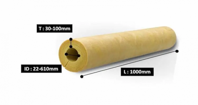 Thermal Insulation Fiberglass Wool Pipe With High Density For Construction 1