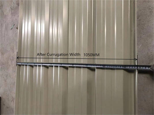 1050mm Colour Coated Roofing Sheet Corrugated Steel Sheet Standard ASTM